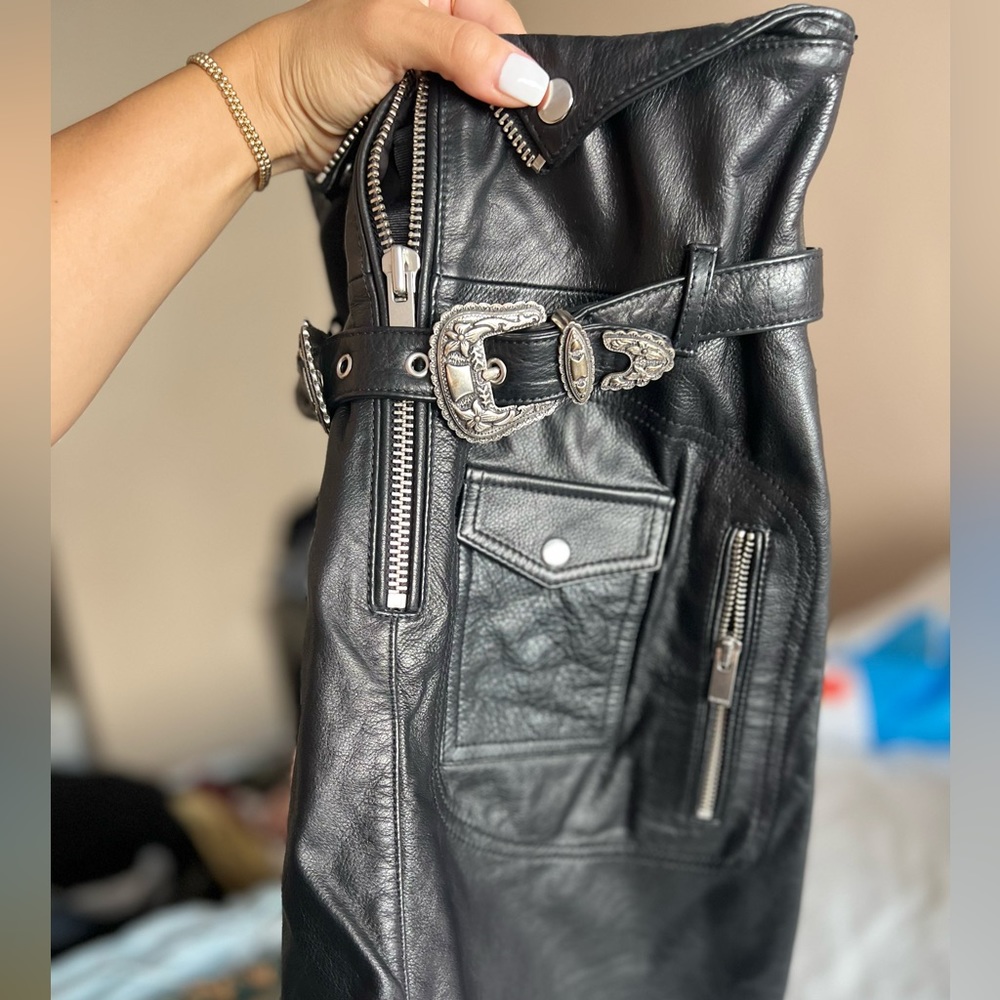 The Kooples leather mini skirt